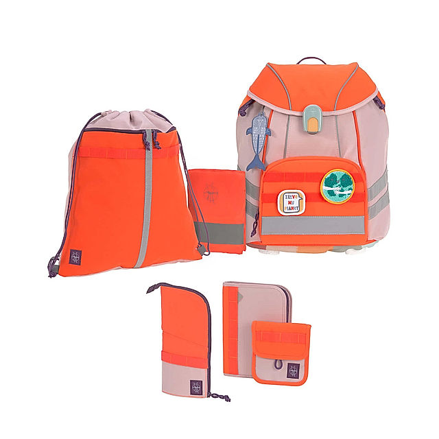 Schulranzen-Set UNIQUE 30x25x40 9-teilig in neon orange kaufen