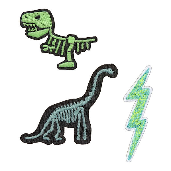 Lässig Schulranzen-Sticker WOVEN DINO 3er-Set