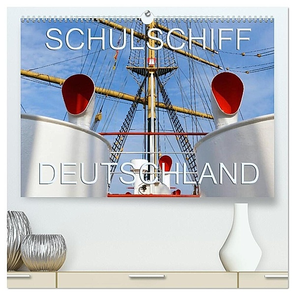 Schulschiff Deutschland in Bremen-Vegesack (hochwertiger Premium Wandkalender 2024 DIN A2 quer), Kunstdruck in Hochglanz, Happyroger