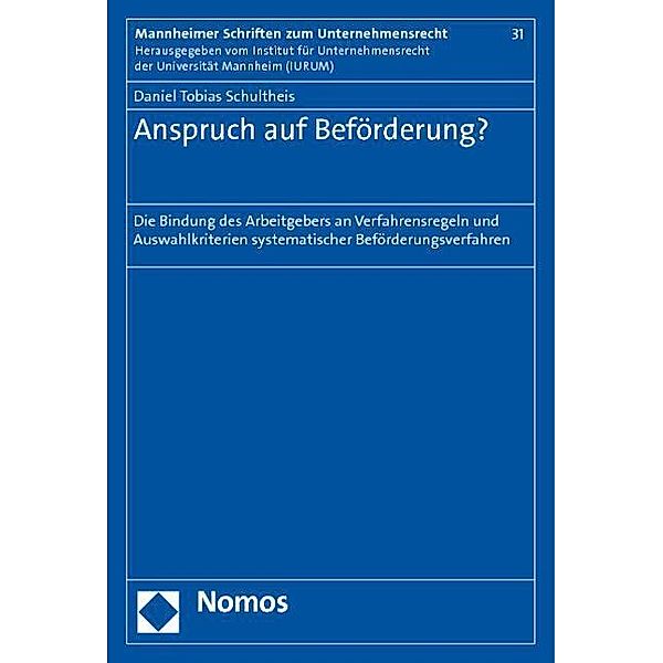 Schultheis, D: Anspruch auf Beförderung?, Daniel Tobias Schultheis