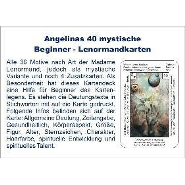 Schulze, A: Angelinas 40 mystische Beginner - Lenormandkarte, Angelina Schulze
