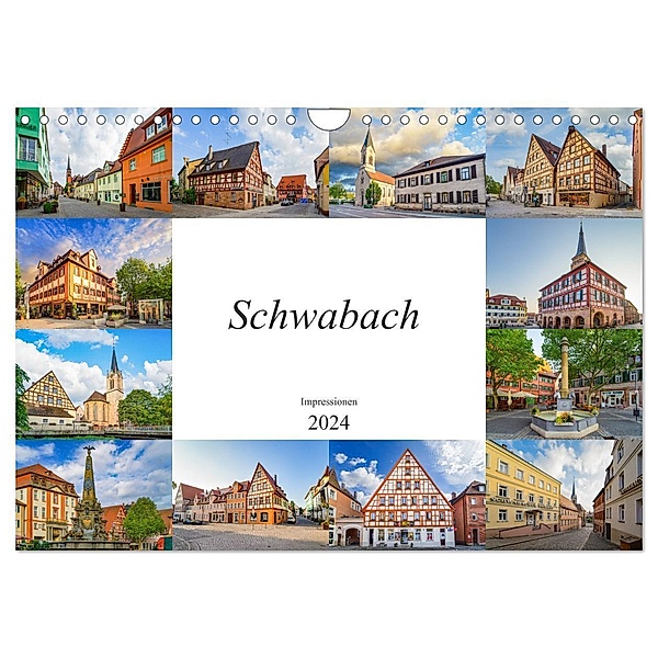 Schwabach Impressionen (Wandkalender 2024 DIN A4 quer), CALVENDO Monatskalender, Dirk Meutzner