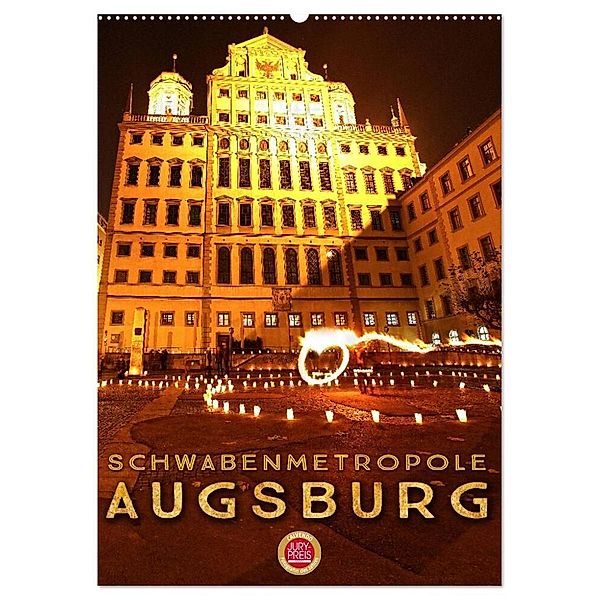 Schwabenmetropole Augsburg (Wandkalender 2024 DIN A2 hoch), CALVENDO Monatskalender, Martina Cross