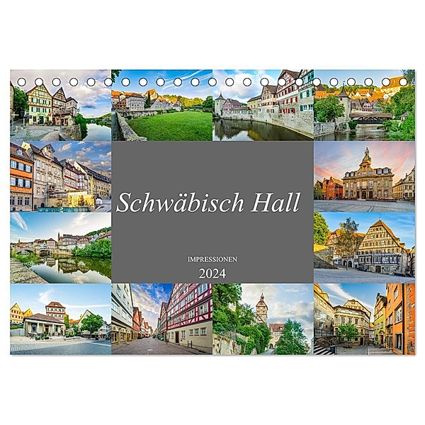 Schwäbisch Hall Impressionen (Tischkalender 2024 DIN A5 quer), CALVENDO Monatskalender, Dirk Meutzner