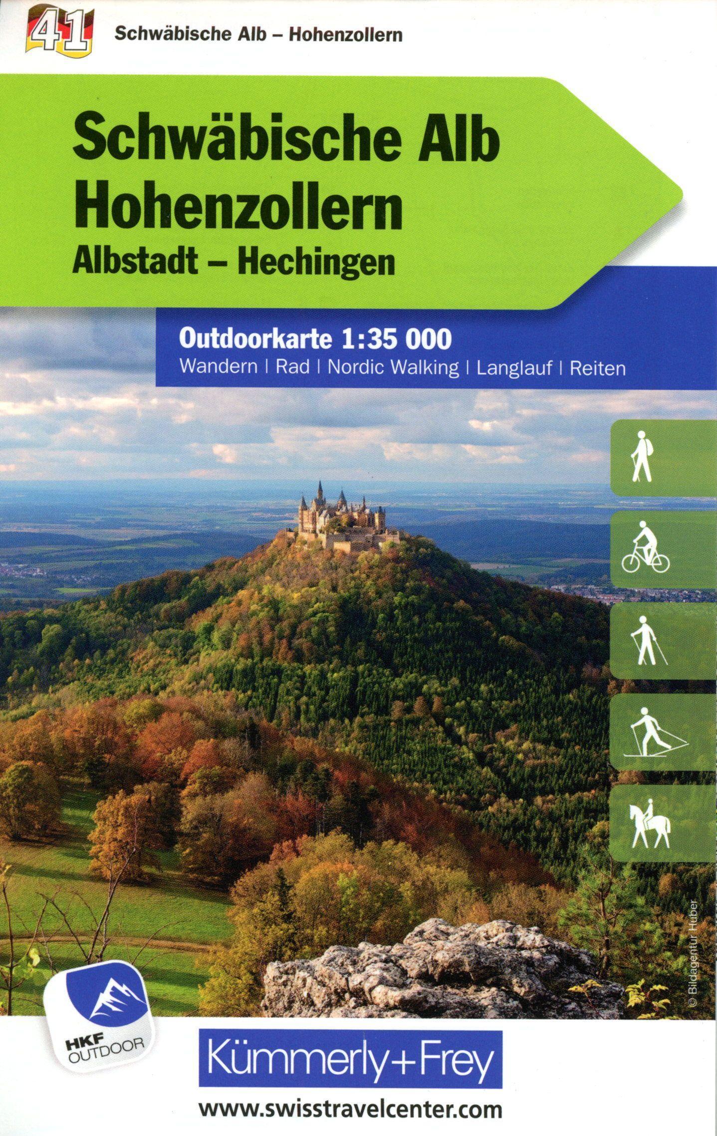 Kümmerly & Frey Outdoorkarte Schwäbische Alb Hohenzollern 