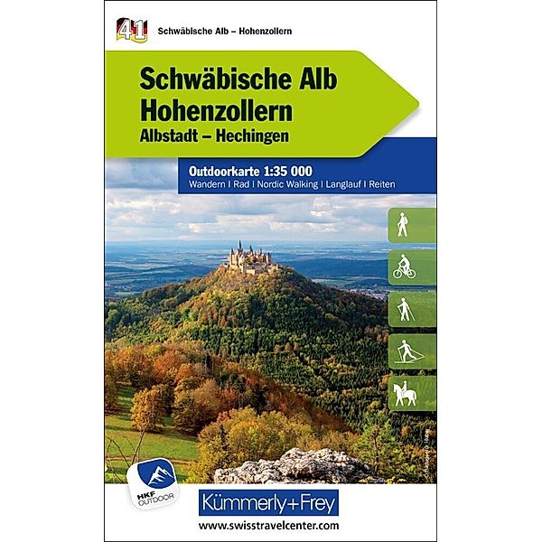 Schwäbische Alb - Hohenzollern Nr. 41 Outdoorkarte Deutschland 1:35 000