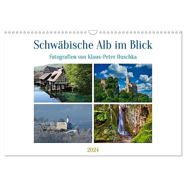 Schwäbische Alb im Blick (Wandkalender 2024 DIN A3 quer), CALVENDO Monatskalender, Klaus-Peter Huschka