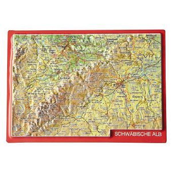 Schwäbische Alb, Reliefpostkarte. Swabian Alps, André Markgraf, Mario Engelhardt