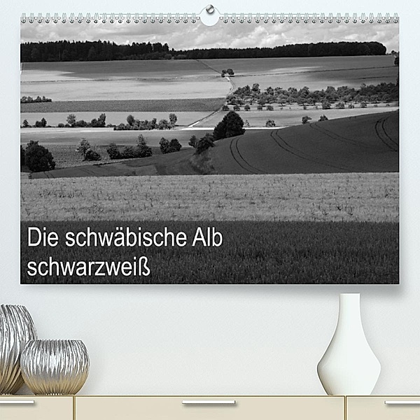 Schwäbische Alb schwarzweiß (Premium, hochwertiger DIN A2 Wandkalender 2023, Kunstdruck in Hochglanz), Willi Haas