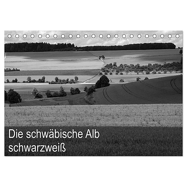Schwäbische Alb schwarzweiß (Tischkalender 2024 DIN A5 quer), CALVENDO Monatskalender, Willi Haas