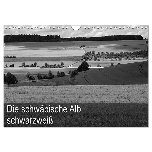 Schwäbische Alb schwarzweiss (Wandkalender 2024 DIN A4 quer), CALVENDO Monatskalender, Willi Haas
