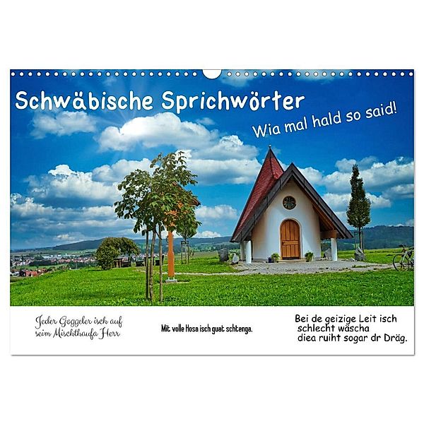 Schwäbische Sprichwörter 1 Wi ma hald so said! (Wandkalender 2025 DIN A3 quer), CALVENDO Monatskalender, Calvendo, Herbert Böck