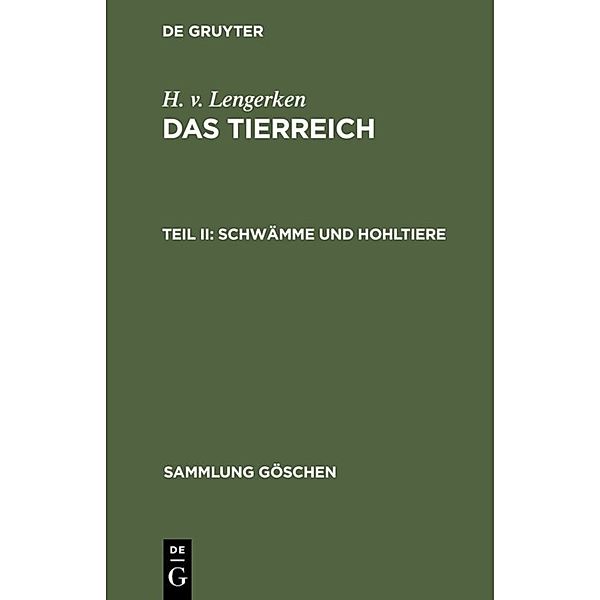 Schwämme und Hohltiere, H. v. Lengerken