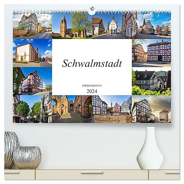 Schwalmstadt Impressionen (hochwertiger Premium Wandkalender 2024 DIN A2 quer), Kunstdruck in Hochglanz, Dirk Meutzner