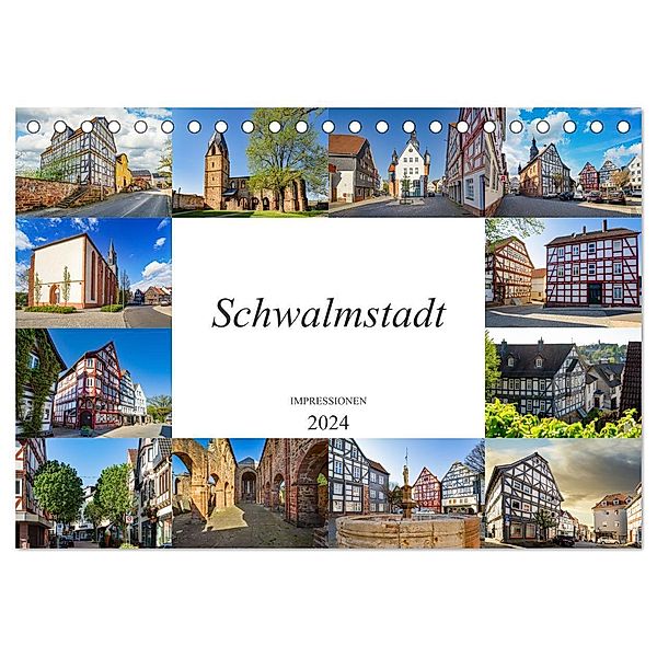 Schwalmstadt Impressionen (Tischkalender 2024 DIN A5 quer), CALVENDO Monatskalender, Dirk Meutzner