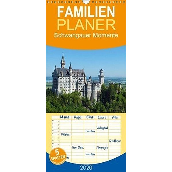 Schwangauer Momente - Familienplaner hoch (Wandkalender 2020 , 21 cm x 45 cm, hoch), Holger Felix