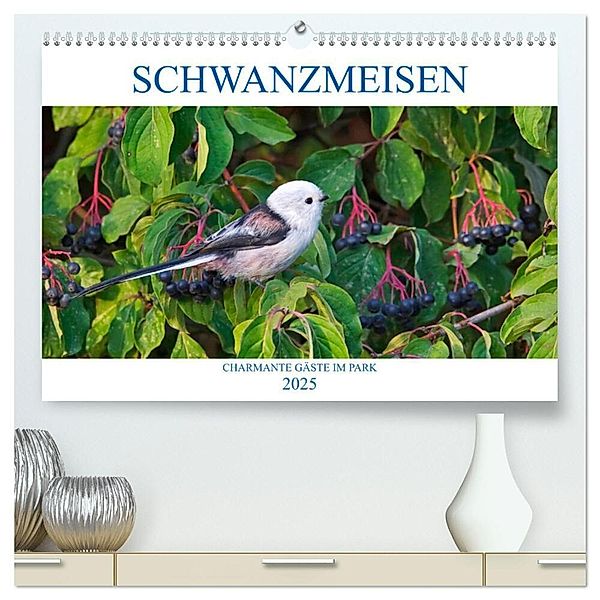 Schwanzmeisen (hochwertiger Premium Wandkalender 2025 DIN A2 quer), Kunstdruck in Hochglanz, Calvendo, Anette Jäger