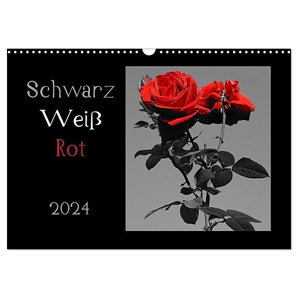 Schwarz-Weiss-Rot (Wandkalender 2024 DIN A3 quer), CALVENDO Monatskalender, Flori0