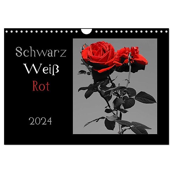 Schwarz-Weiß-Rot (Wandkalender 2024 DIN A4 quer), CALVENDO Monatskalender, Flori0