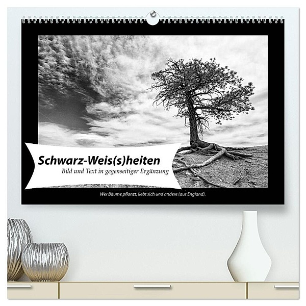 Schwarz-Weis(s)heiten (hochwertiger Premium Wandkalender 2024 DIN A2 quer), Kunstdruck in Hochglanz, Andreas Klesse