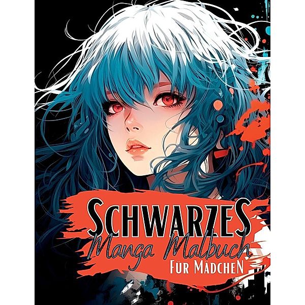 Schwarzes Manga Malbuch für Mädchen., Lucy´s Manga Malbücher
