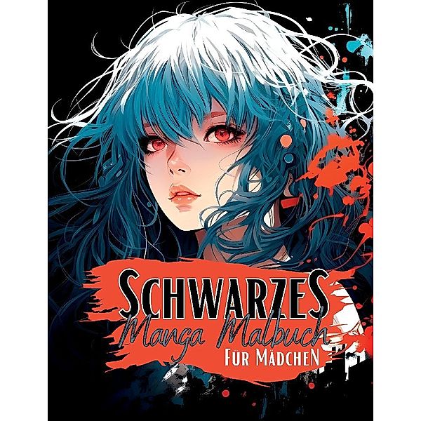 Schwarzes Manga Malbuch für Mädchen., Lucy´s Manga Malbücher