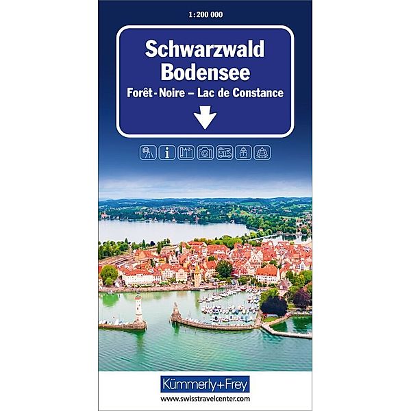 Schwarzwald - Bodensee Strassenkarte 1:200 000