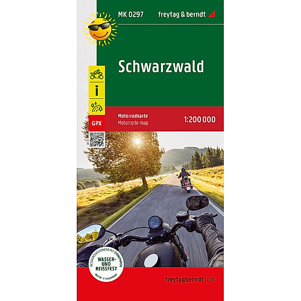 Schwarzwald, Motorradkarte 1:200.000, freytag & berndt