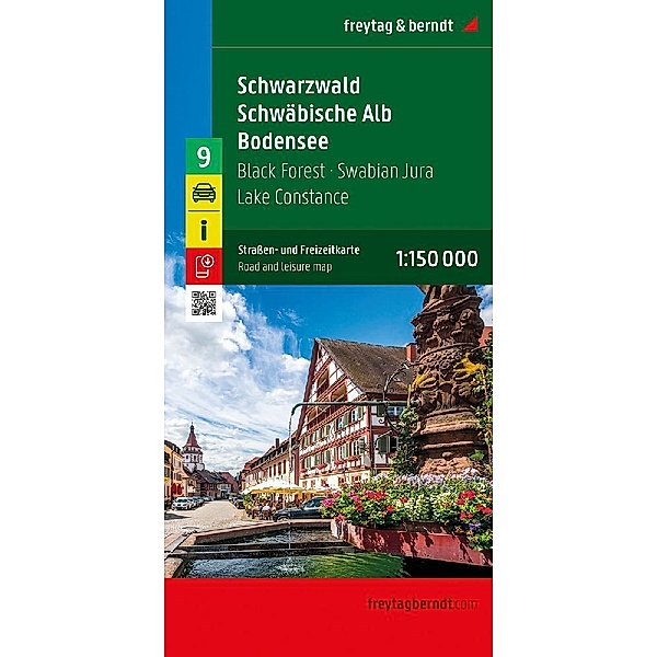 Schwarzwald - Schwäbische Alb - Bodensee, Strassen- und Freizeitkarte 1:150.000, freytag & berndt