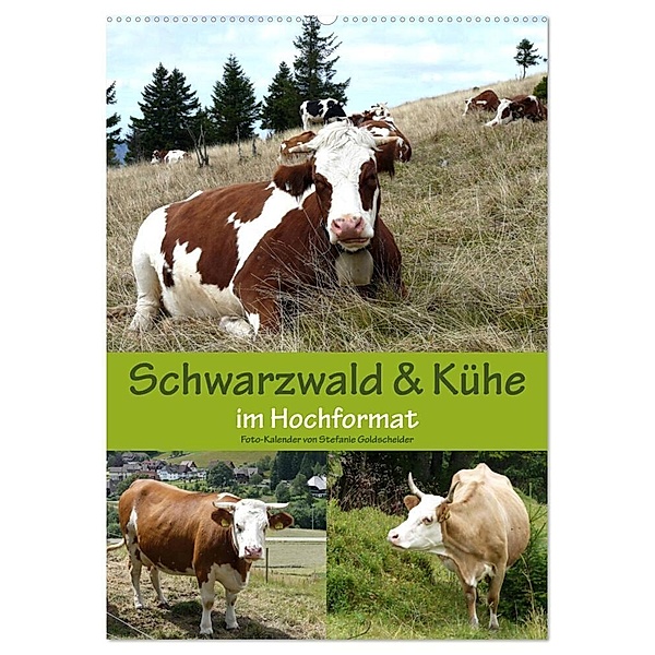 Schwarzwald und Kühe im Hochformat (Wandkalender 2024 DIN A2 hoch), CALVENDO Monatskalender, Biothemen, Stefanie Goldscheider