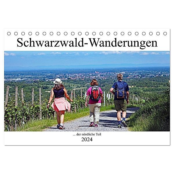 Schwarzwald-Wanderungen (Tischkalender 2024 DIN A5 quer), CALVENDO Monatskalender, Klaus Eppele