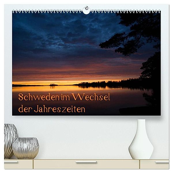 Schweden im Wechsel der Jahreszeiten (hochwertiger Premium Wandkalender 2025 DIN A2 quer), Kunstdruck in Hochglanz, Calvendo, Michael Jörrn