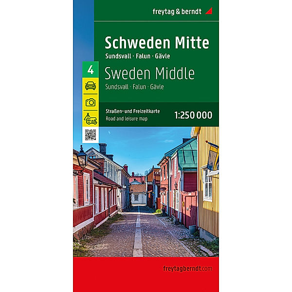 Schweden Mitte, Straßen- und Freizeitkarte 1:250.000, freytag & berndt