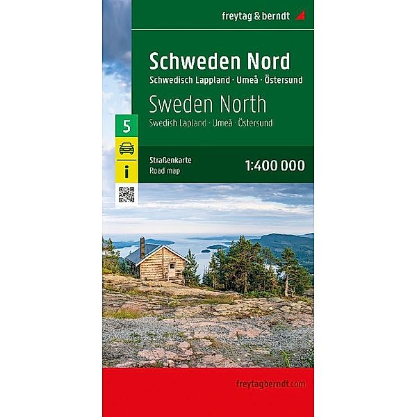 Schweden Nord, Strassenkarte 1:400.000, freytag & berndt