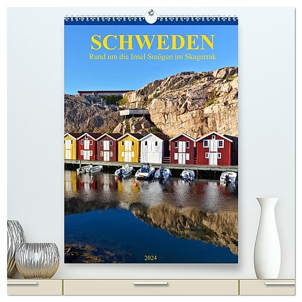 SCHWEDEN Rund um die Insel Smögen im Skagerrak (hochwertiger Premium Wandkalender 2024 DIN A2 hoch), Kunstdruck in Hochglanz, Manuela Falke