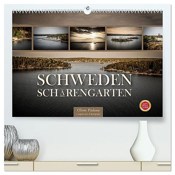 Schweden Schärengarten (hochwertiger Premium Wandkalender 2025 DIN A2 quer), Kunstdruck in Hochglanz, Calvendo, Oliver Pinkoss