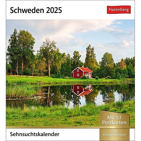 Schweden Sehnsuchtskalender 2025 - Wochenkalender mit 53 Postkarten, Torbjörn Skogedal