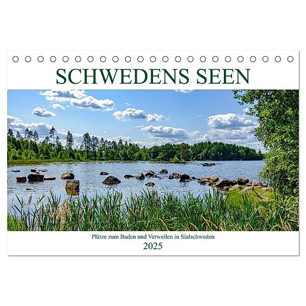 Schwedens Seen (Tischkalender 2025 DIN A5 quer), CALVENDO Monatskalender, Calvendo, Wolfgang Simlinger