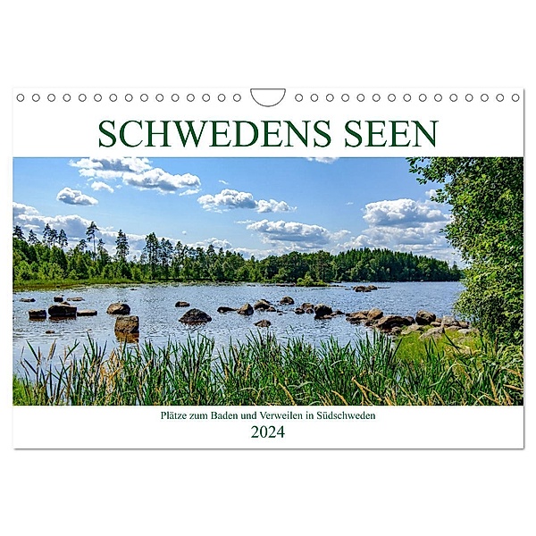 Schwedens Seen (Wandkalender 2024 DIN A4 quer), CALVENDO Monatskalender, Wolfgang Simlinger