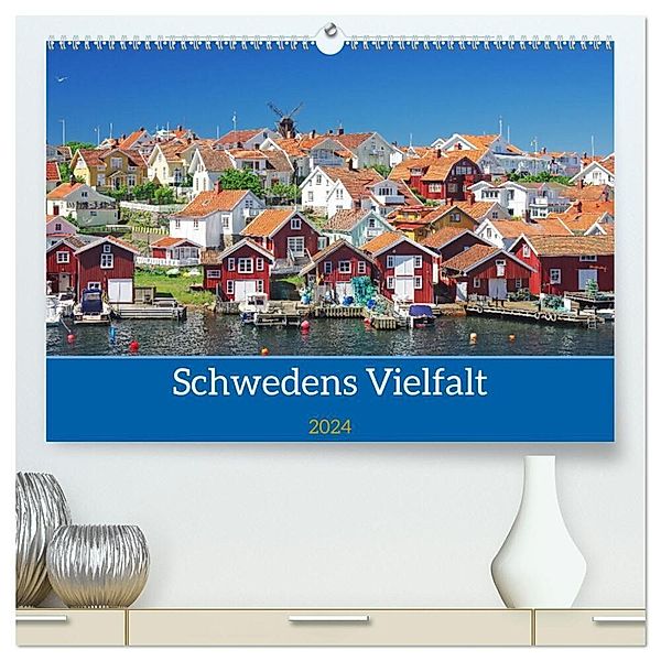 Schwedens Vielfalt (hochwertiger Premium Wandkalender 2024 DIN A2 quer), Kunstdruck in Hochglanz, Reinhard Pantke