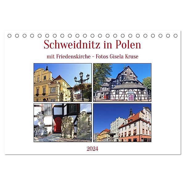 Schweidnitz in Polen mit Friedenskirche (Tischkalender 2024 DIN A5 quer), CALVENDO Monatskalender, Calvendo, Gisela Kruse