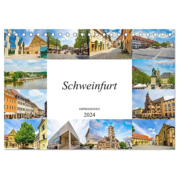 Schweinfurt Impressionen (Tischkalender 2024 DIN A5 quer), CALVENDO Monatskalender, Dirk Meutzner