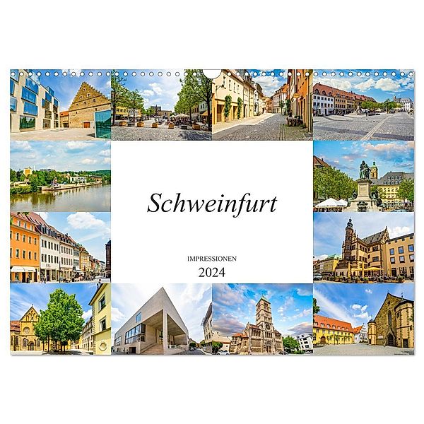 Schweinfurt Impressionen (Wandkalender 2024 DIN A3 quer), CALVENDO Monatskalender, Dirk Meutzner
