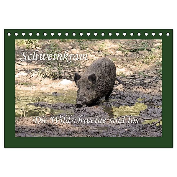 Schweinkram - Die Wildschweine sind los (Tischkalender 2024 DIN A5 quer), CALVENDO Monatskalender, Antje Lindert-Rottke
