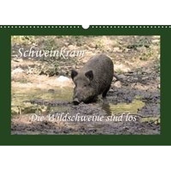 Schweinkram - Die Wildschweine sind los (Wandkalender 2016 DIN A3 quer), Antje Lindert-Rottke