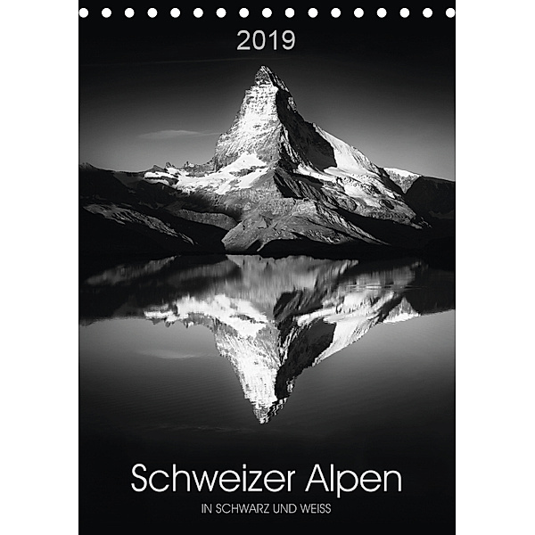 SCHWEIZER ALPEN in Schwarz und Weiß (Tischkalender 2019 DIN A5 hoch), Lucyna Koch