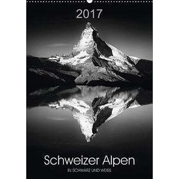SCHWEIZER ALPEN in Schwarz und Weiß (Wandkalender 2017 DIN A2 hoch), Lucyna Koch