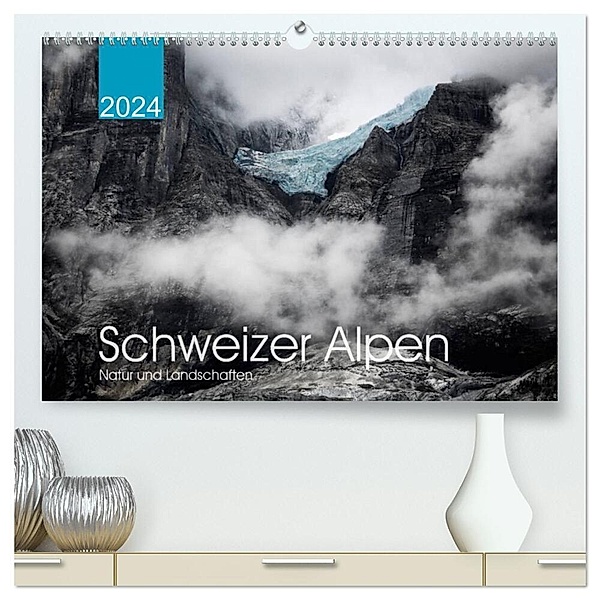 Schweizer Alpen. Natur und Landschaften (hochwertiger Premium Wandkalender 2024 DIN A2 quer), Kunstdruck in Hochglanz, Lucyna Koch