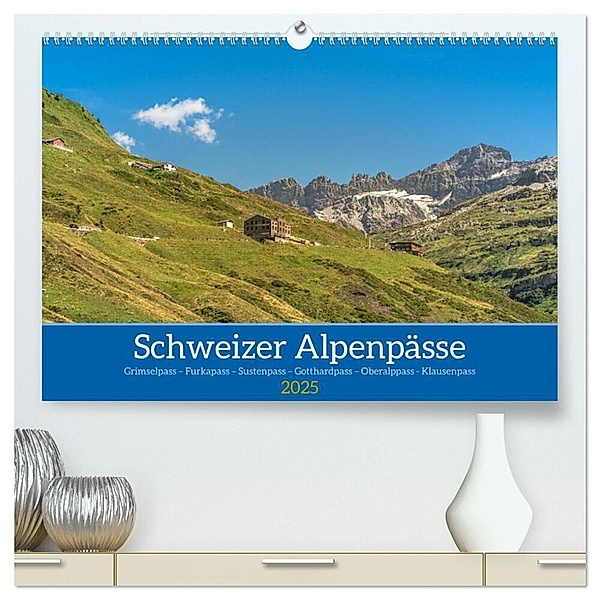 Schweizer Alpenpässe (hochwertiger Premium Wandkalender 2025 DIN A2 quer), Kunstdruck in Hochglanz, Calvendo, Conny Pokorny