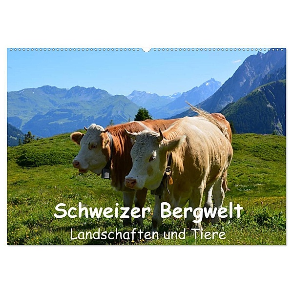 Schweizer Bergwelt Landschaften und Tiere (Wandkalender 2024 DIN A2 quer), CALVENDO Monatskalender, Stefanie und Philipp Kellmann